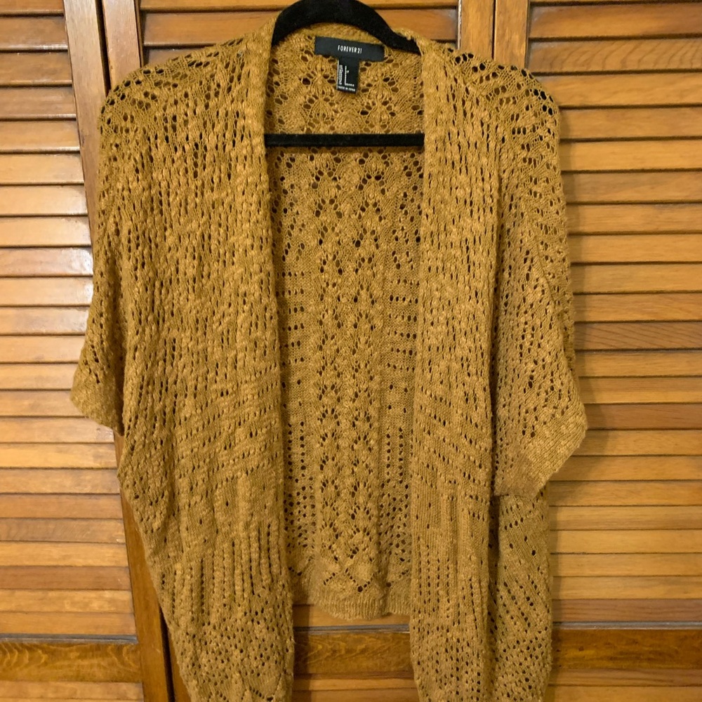 Forever 21 Small Golden Yellow Cardigan